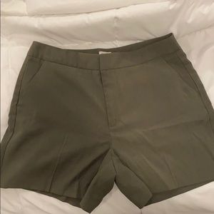 Green high waisted shorts